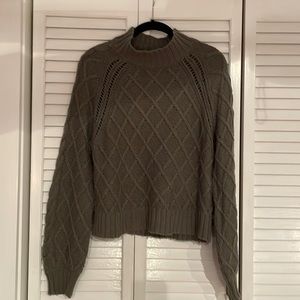 Dark green mock neck sweater AE size M